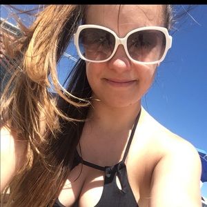 Michael Kors white sunglasses